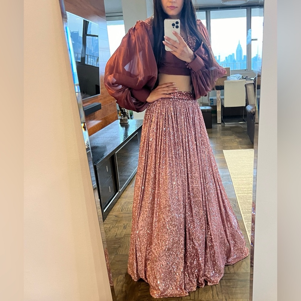 Rose vintage lehenga